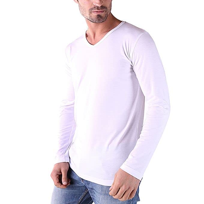 Doe Men Long Sleeve V-Neck T-Shirt