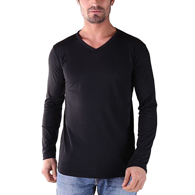 Doe Men Long Sleeve V-Neck T-Shirt