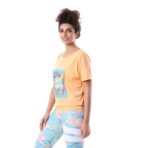 Doe Set of Legging And T-shirt - Flamingo Birds Print