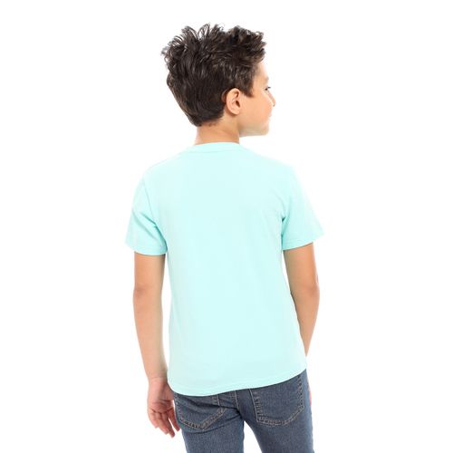 Kids Printed Cotton T-shirt 'Never Give Up'- Simon