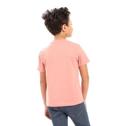 Kids Printed Cotton T-shirt 'Never Give Up'- Simon