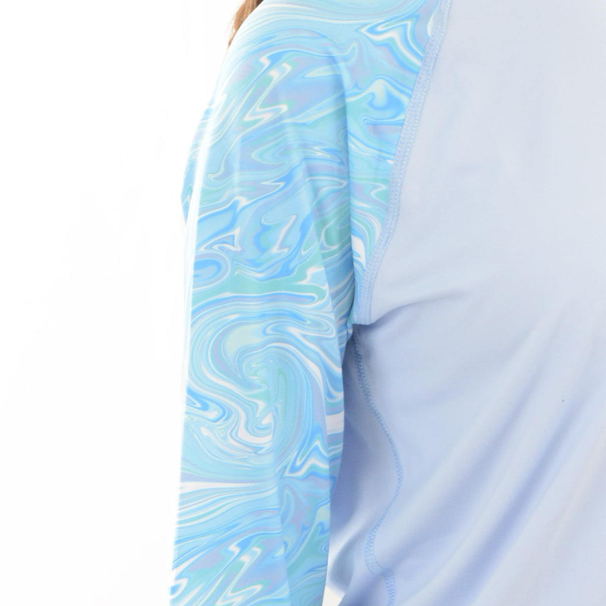 Printed sleeves t-shirt - Marble Sky see