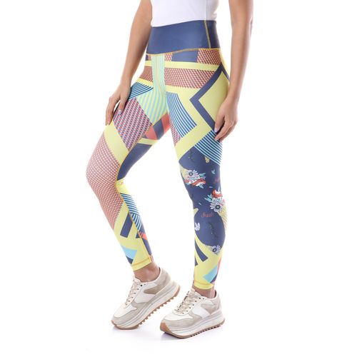 Set Of Doe Sports Legging And T-shirt - Abstract Pattern