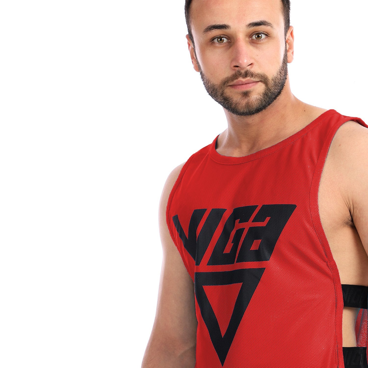 Soccer and training mesh vest/ bibs- Red, Beige - Champsland