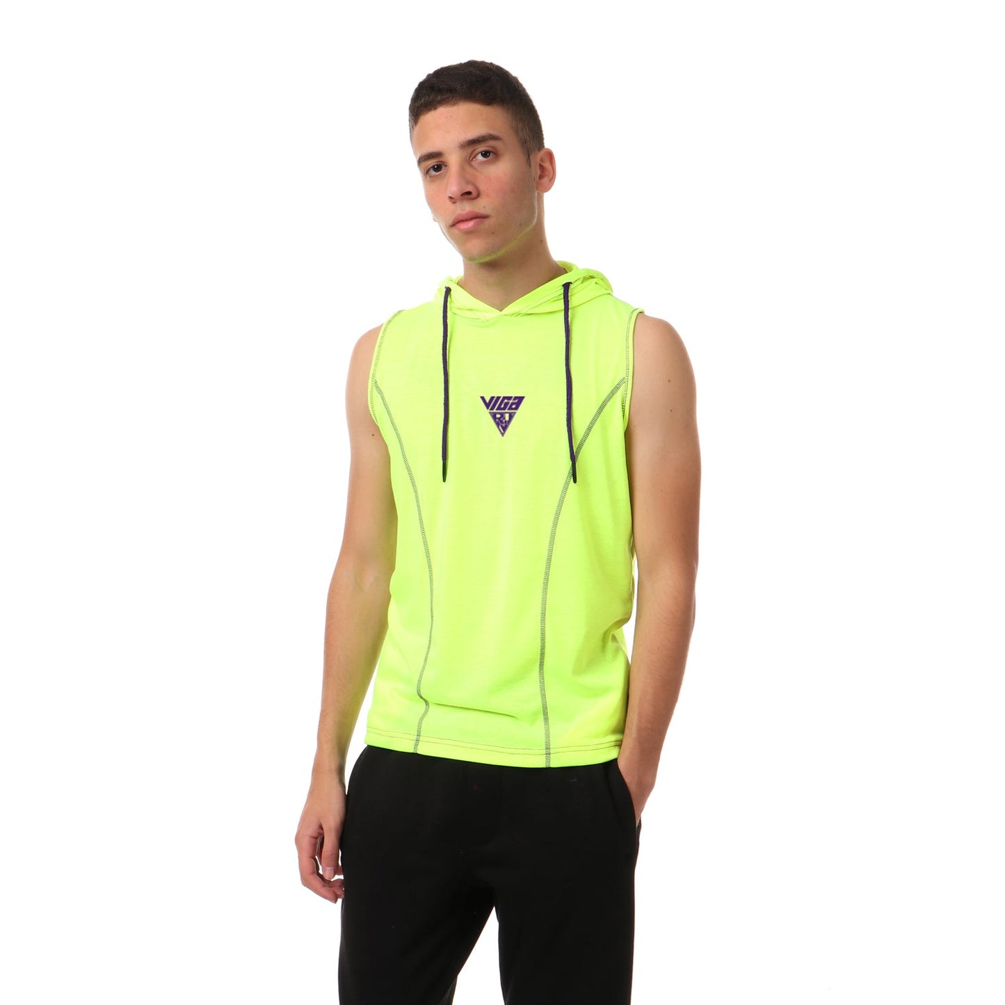 Viga contrast sleeveless hoodie - 5 colors - Champsland