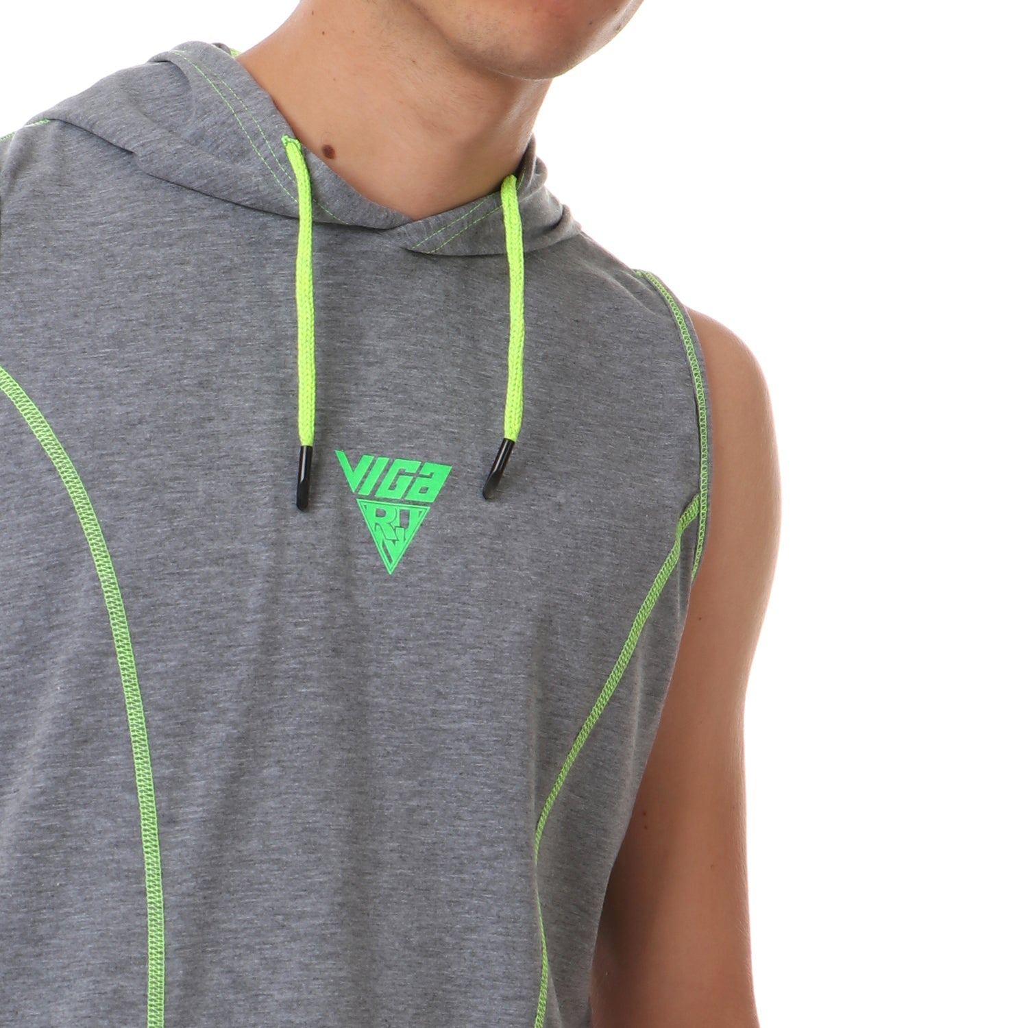 Viga contrast sleeveless hoodie - 5 colors - Champsland