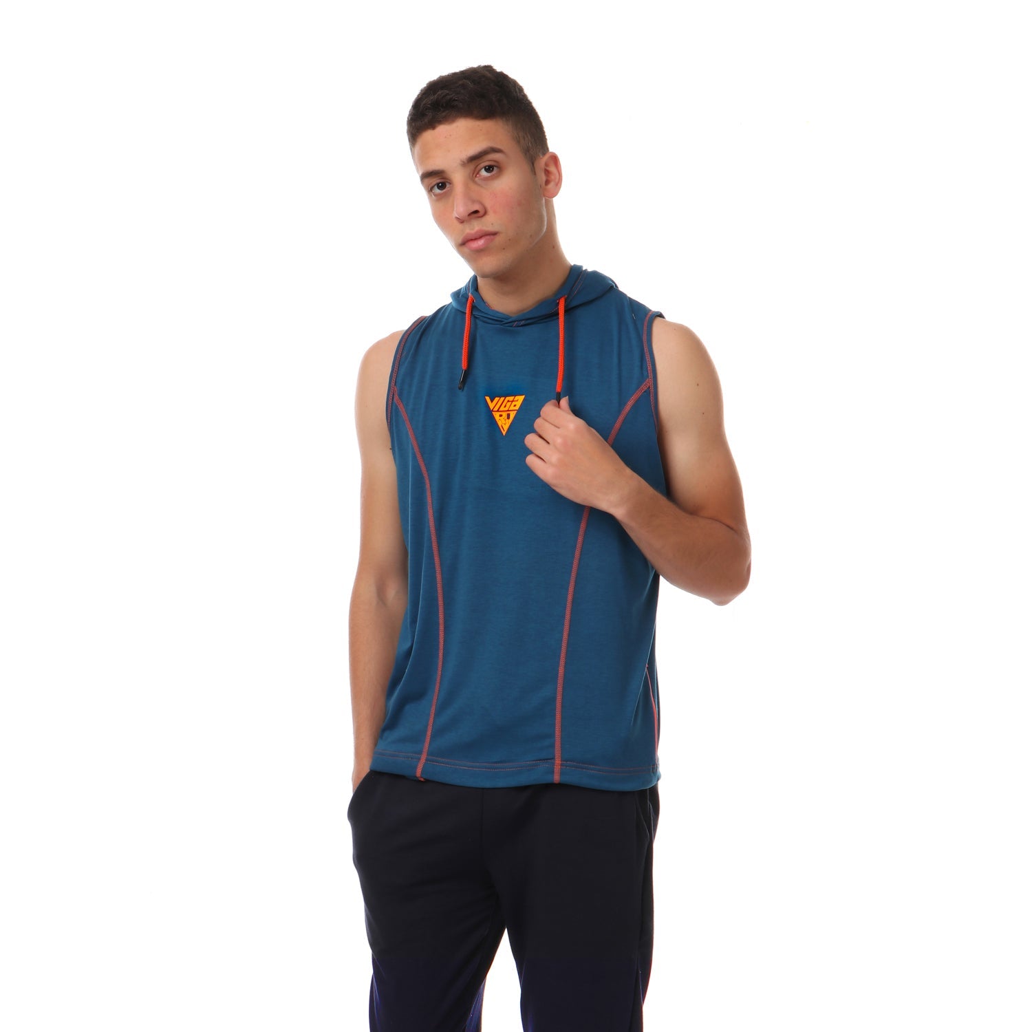 Viga contrast sleeveless hoodie - 5 colors - Champsland