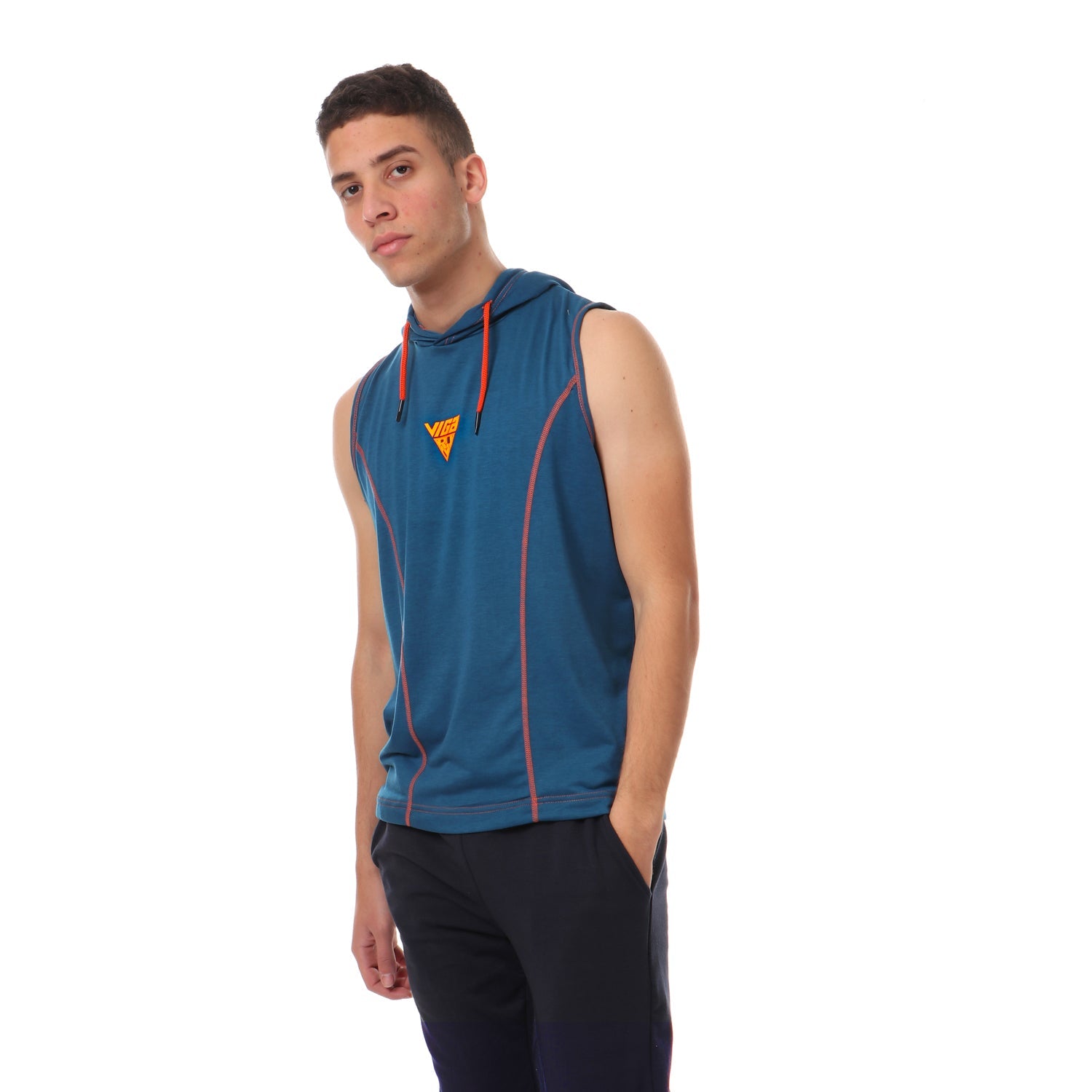 Viga contrast sleeveless hoodie - 5 colors - Champsland