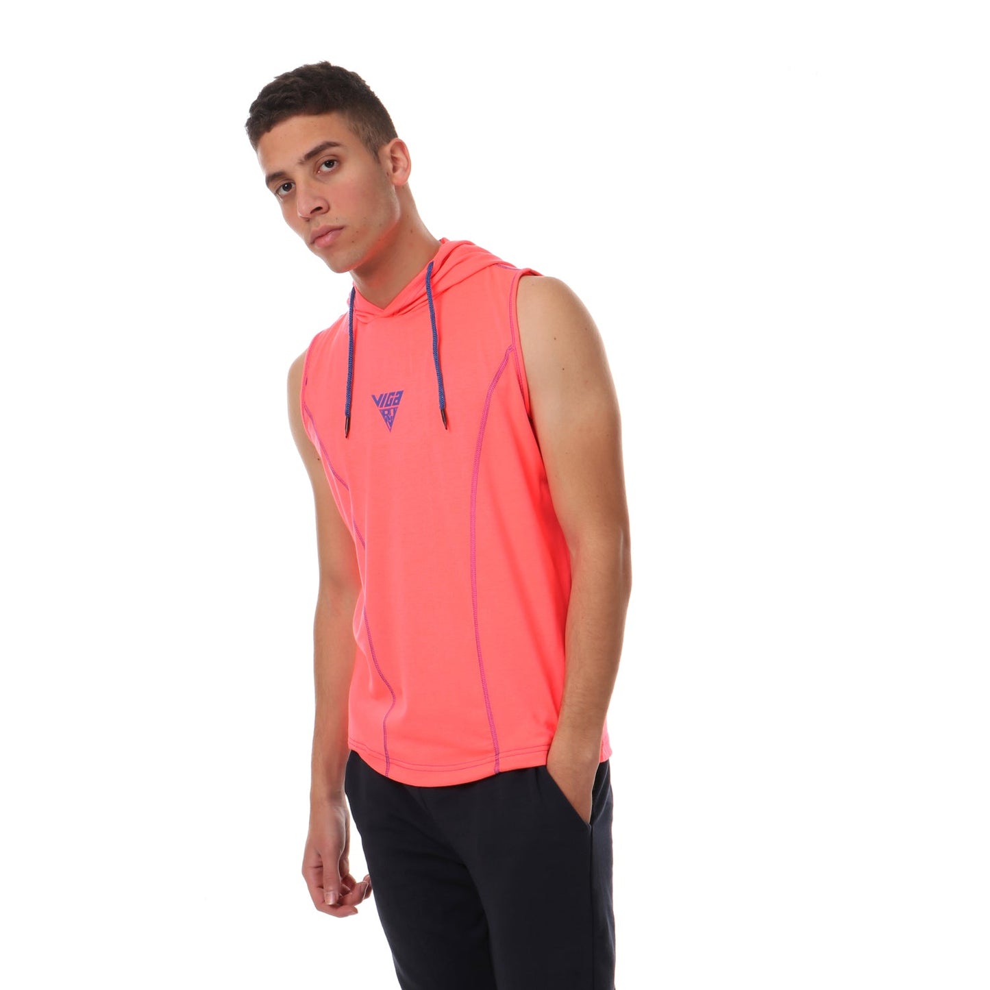 Viga contrast sleeveless hoodie - 5 colors - Champsland