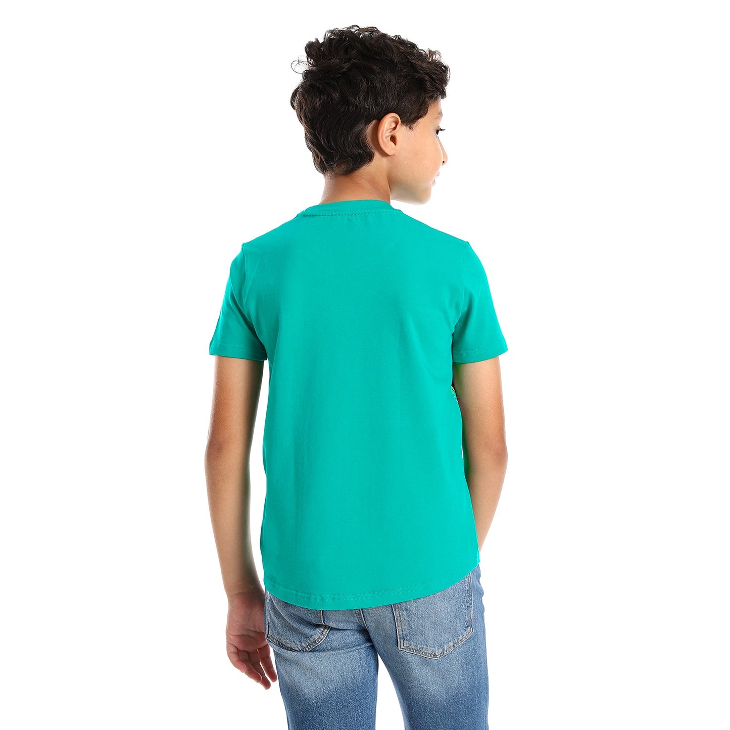 Kids Palm leaves short sleeved pocketed T-shirt