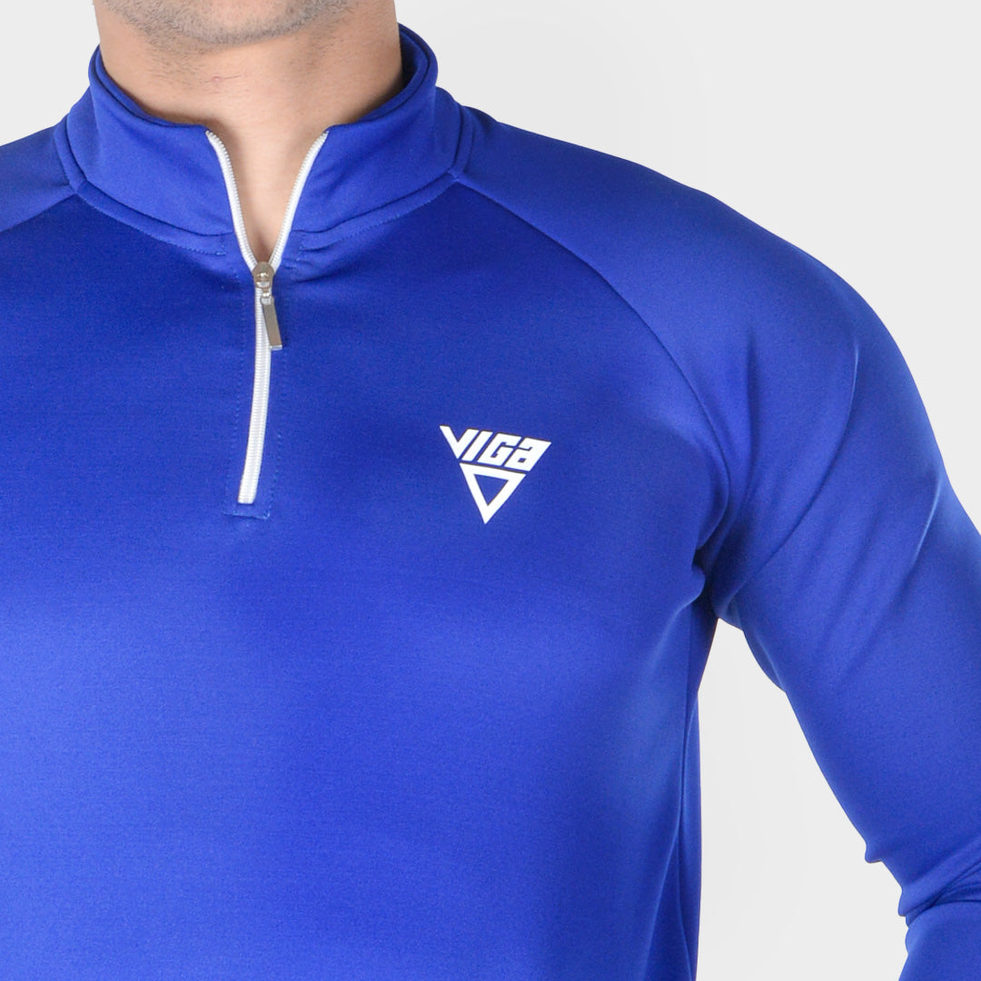 Viga lightweight quarter zipped top - Blue