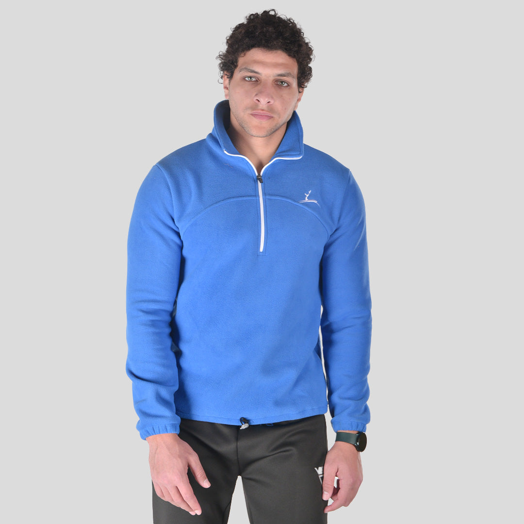 Doe Polar Quarter zipper shirt-Unisex-Royal Blue