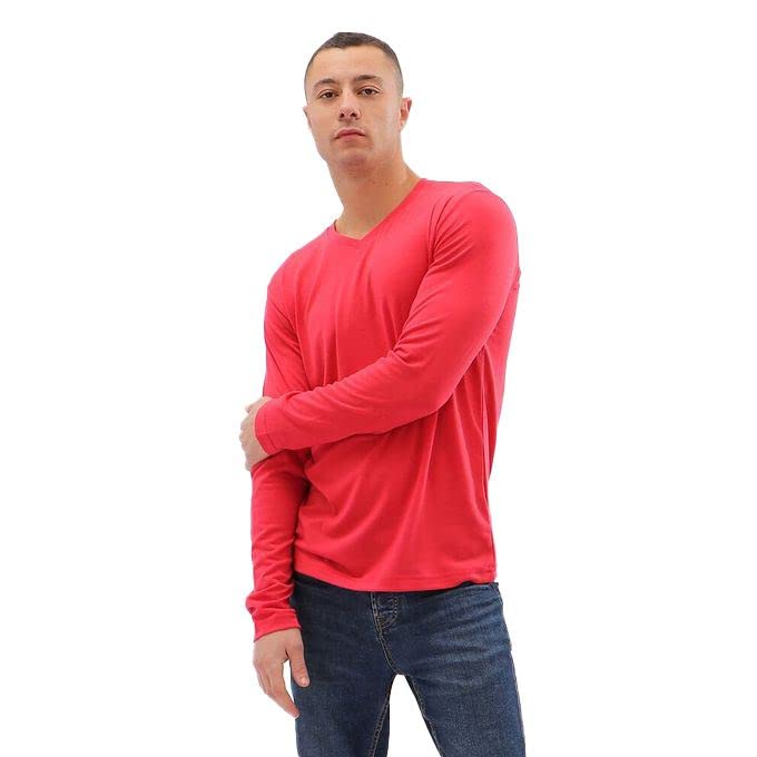 Doe Men Long Sleeve V-Neck T-Shirt