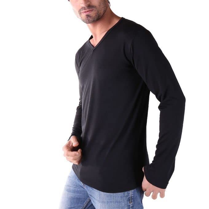 Doe Men Long Sleeve V-Neck T-Shirt