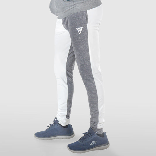 Men bicolored sweatpants- White-Grey - Champsland