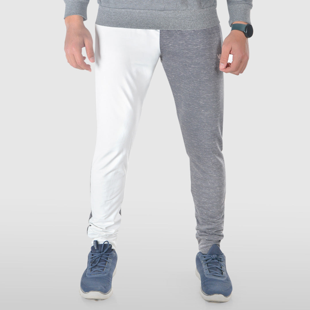 Men bicolored sweatpants- White-Grey - Champsland