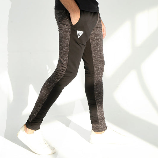 Viga Bi-colored Sweat Pants - Black x Heather Black - Champsland