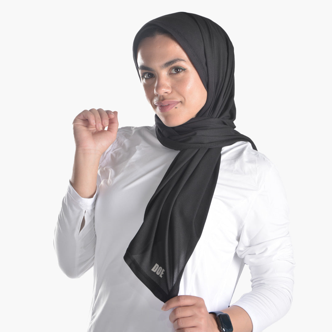 Doe dri-fit sports hijab scarf - Black