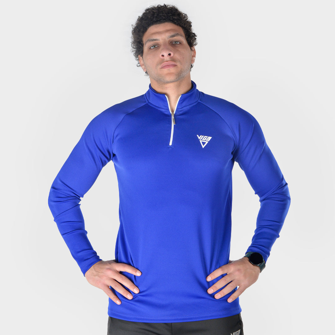 Viga lightweight quarter zipped top - Blue