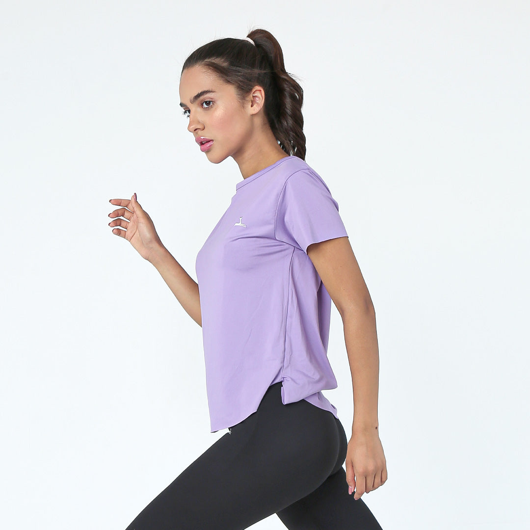 "Doe" Basic lightweight short sleeved T-shirt / Lavender - Champsland