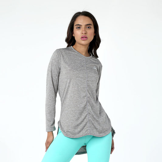 Doe Heather Grey modest sports t-shirt - Champsland