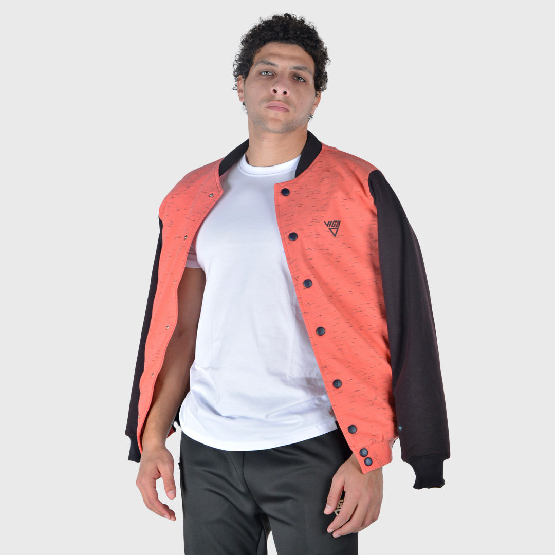 "No quitters just champs" Baseball Jacket- Orange - Champsland