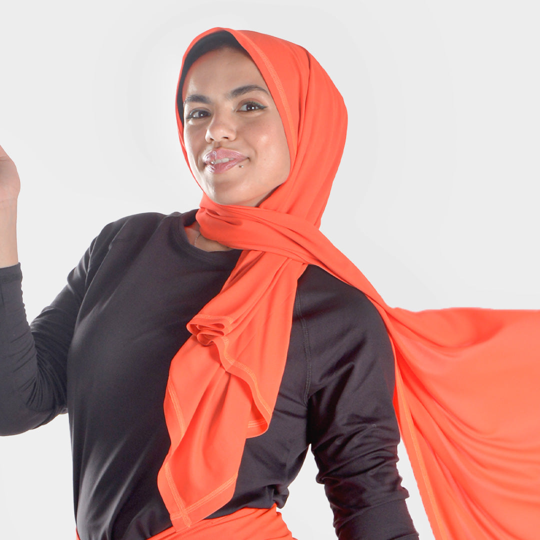 Doe dri-fit sports hijab scarf - Orange