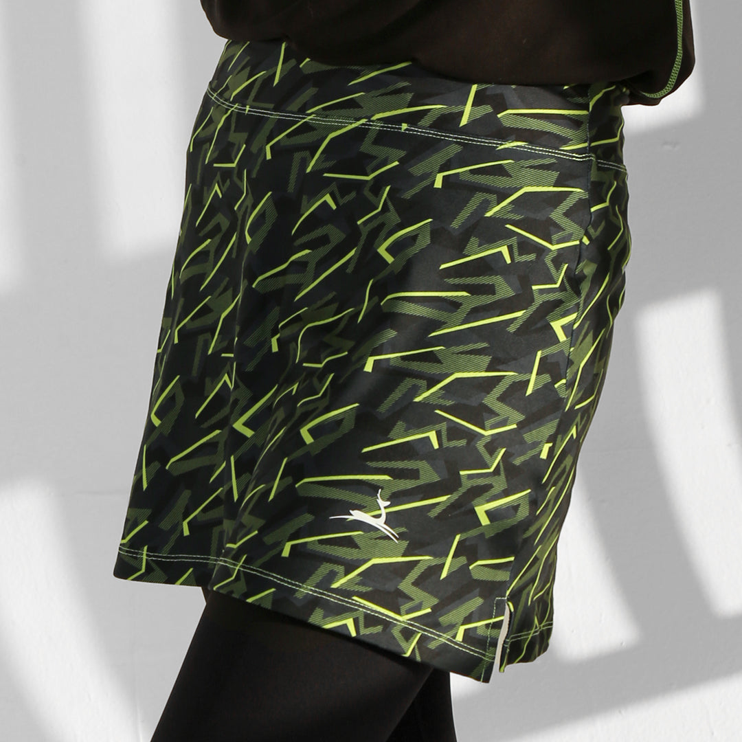 Dry fit printed skirt - Black - Champsland