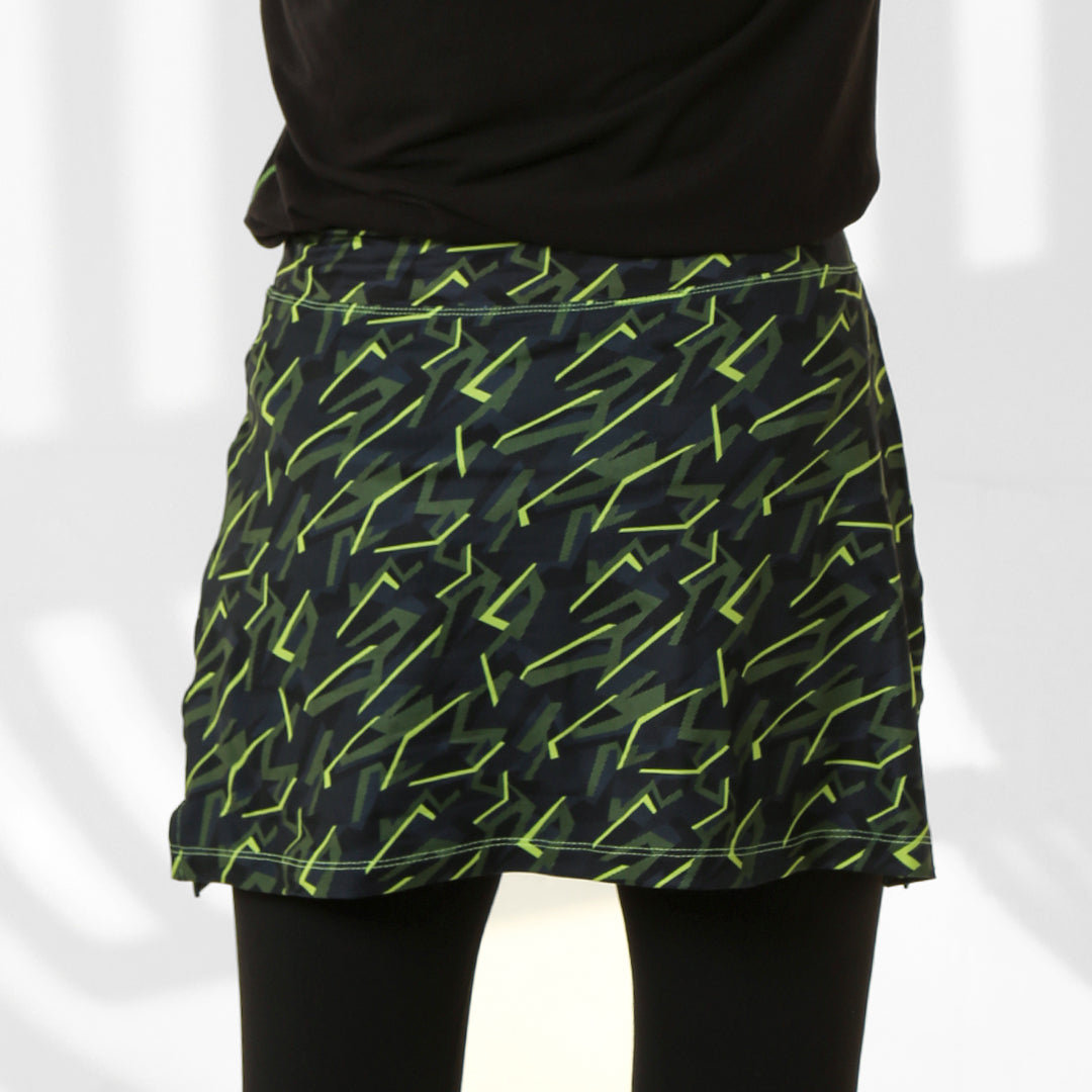 Dry fit printed skirt - Black - Champsland