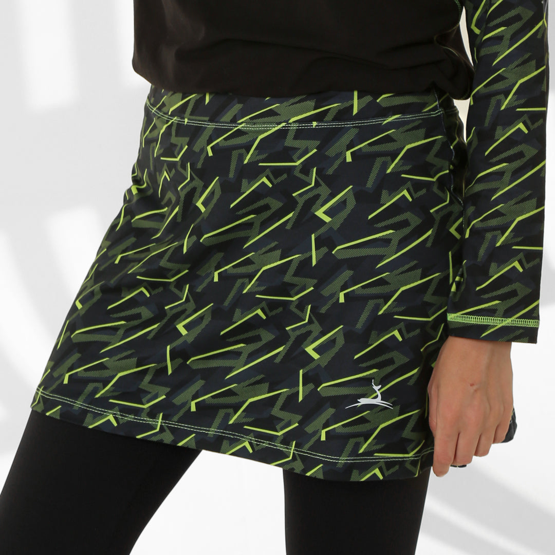 Dry fit printed skirt - Black - Champsland