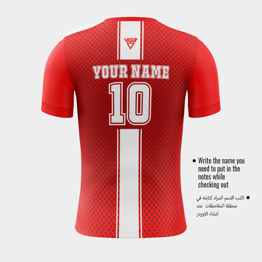 Viga Red Dots soccer jersey ( add your name )