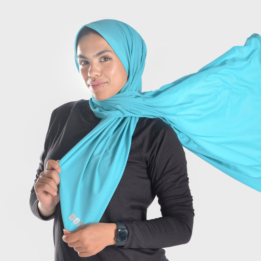 Doe dri-fit sports hijab scarf - Sky Blue