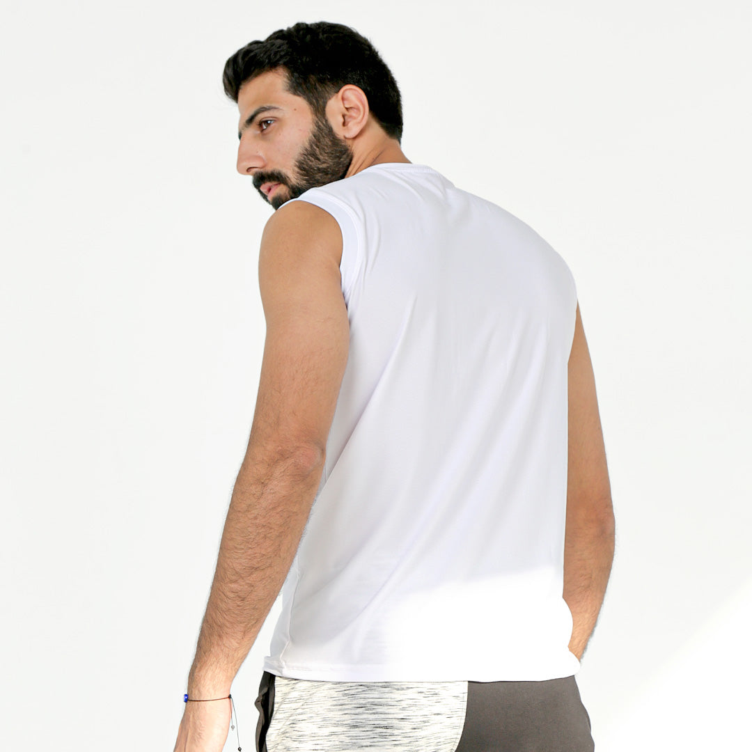 Viga Basic Dry Fit Tank Top-White