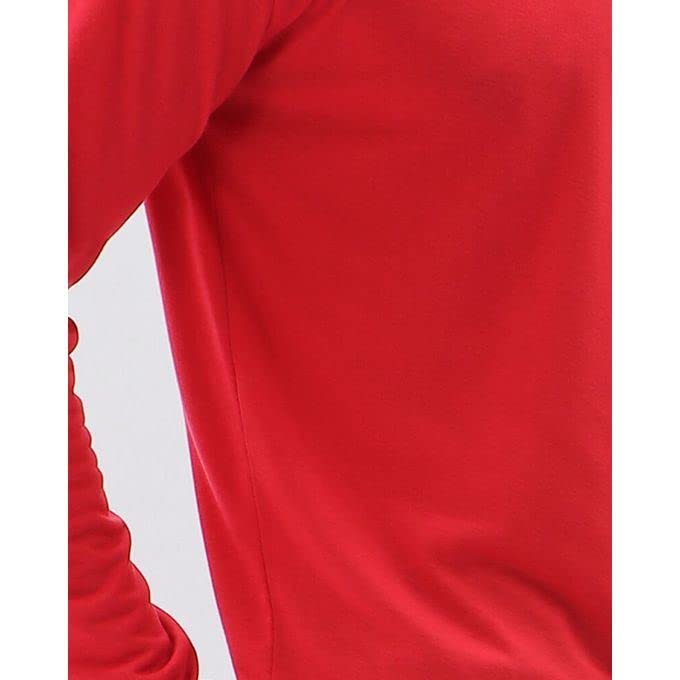 Doe Men Long Sleeve V-Neck T-Shirt Red - Champsland