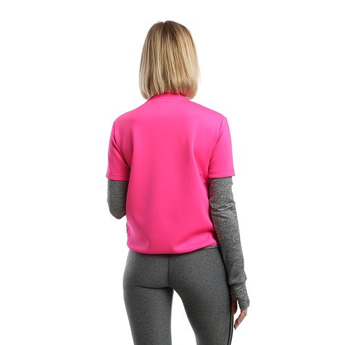 Sportive 2 Sides Zipper T-shirt-Pink*Grey