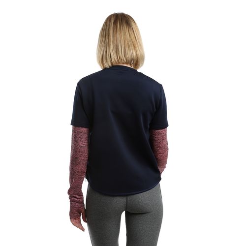 Sportive 2 Sides Zipper T-shirt-Navy*Pink